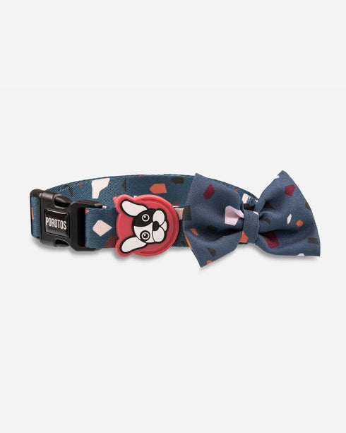 Collar con Moño Rocky Azul (acero)
